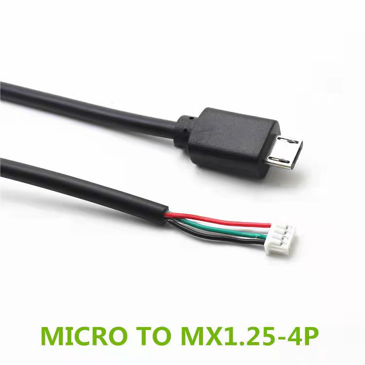 Custom angle micro male to 4Pin usb cable Jst Molex Picoblade To Usb Mini B Plug Cable Assembly