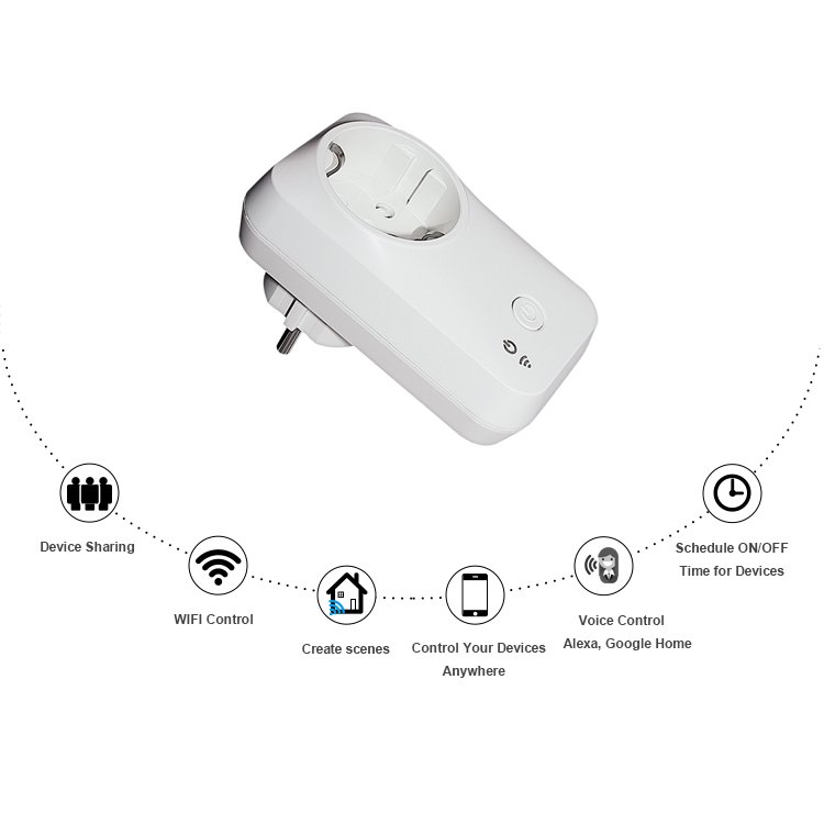 220-240V Mobile Phone Control Smart Socket WIFI plug