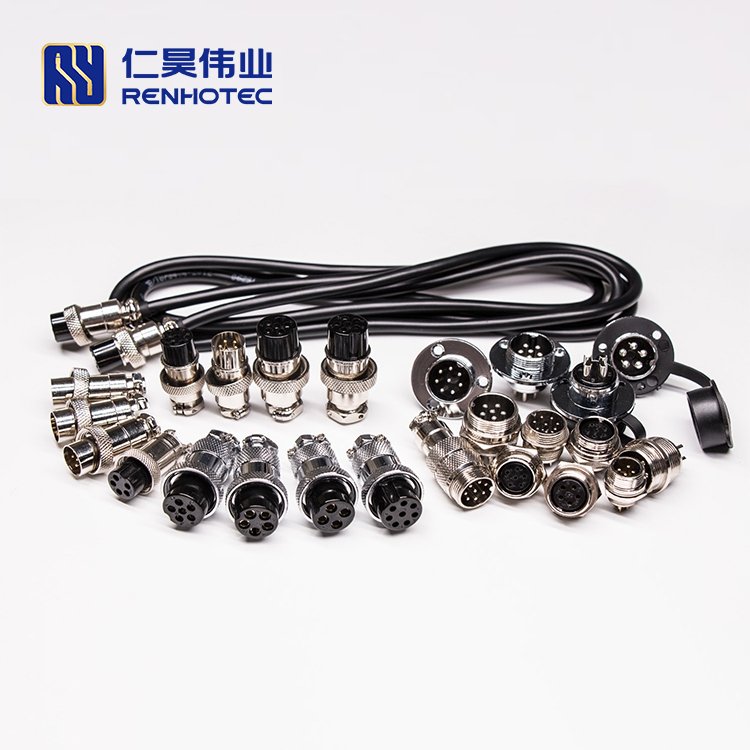 GX12 Aviation 6 Pin Straight Female Plug Circular Connector Cable