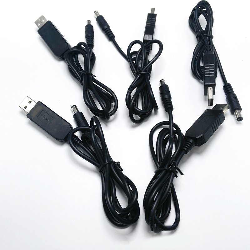 USB Cable Boost Line DC 5V To DC 12V / 9V Step Up Module USB Converter Adapter Cable 2.1X5.5Mm Plug for WIFI Router