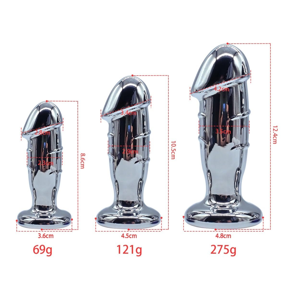 Dropshipping Dildos Shaped Butt Plug Sex Toy Metal Anal Plugs Men Plug for Man Dildo Erotic Massager Stimulator Anal Trainer