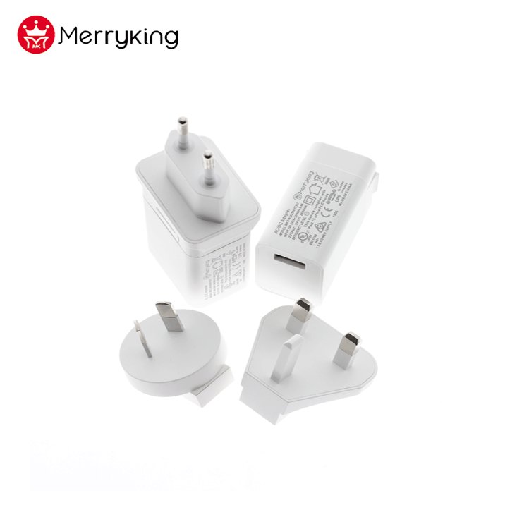 interchangeable plug Singal Dual USB port wall charger 5V 2A 2.4A 2.5A switching power supply adapter