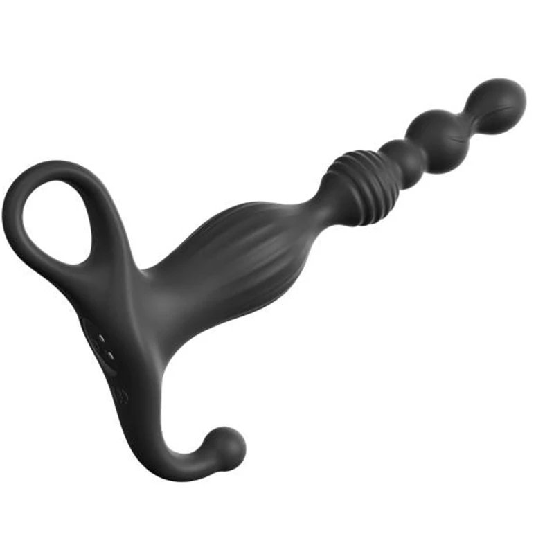 Anal Toys Rechargeable Backyard Pull Beads 10 Vibration Modes Anal Plug Sex Products For Men