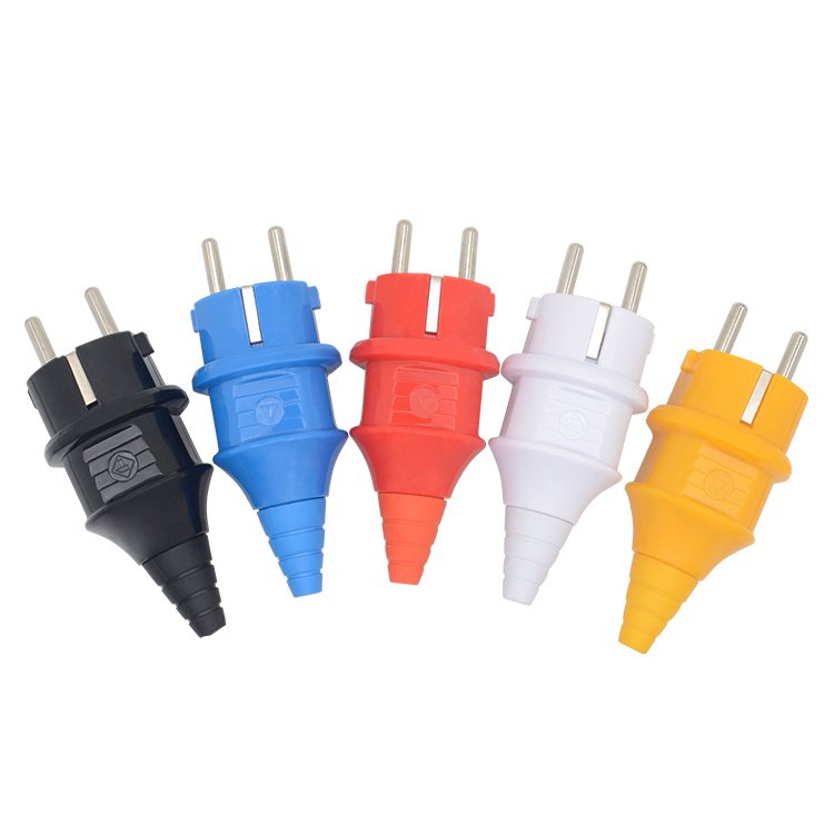Schuko electrical plug French ac plug 16A rewireable waterproof plug IP44 YD-002P