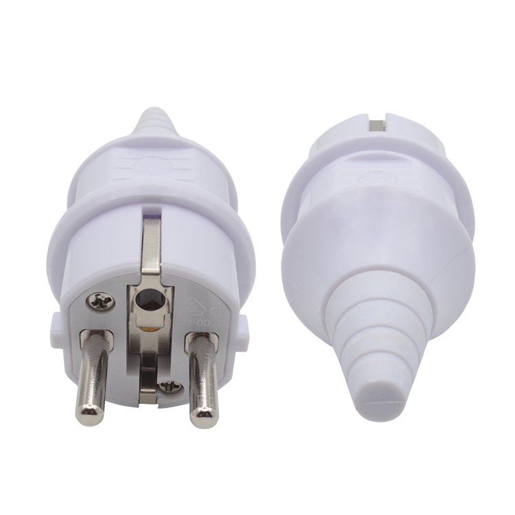 Schuko electrical plug French ac plug 16A rewireable waterproof plug IP44 YD-002P