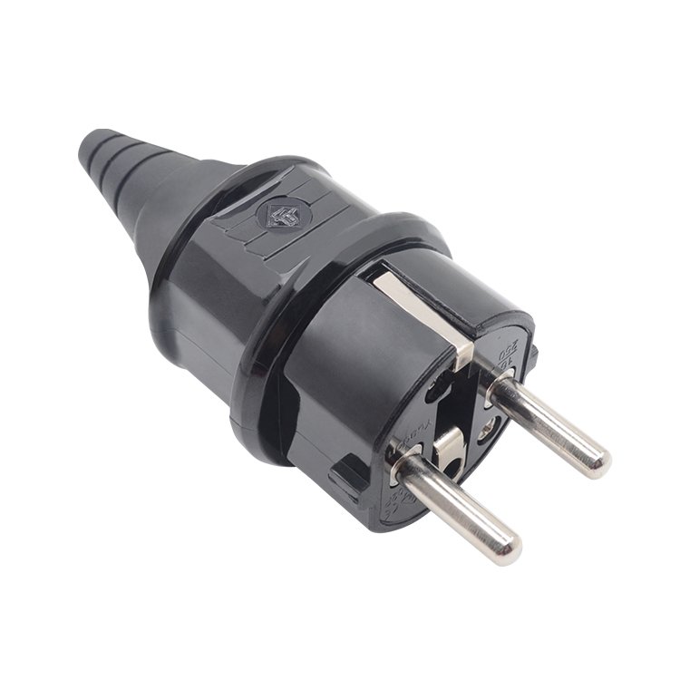 Schuko electrical plug French ac plug 16A rewireable waterproof plug IP44 YD-002P