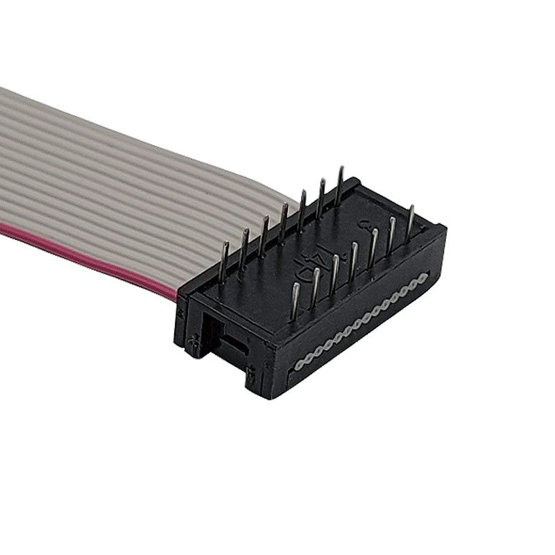 idc dip plug connector flat 2.54 mm pitch ribbon cable female and male 14pin