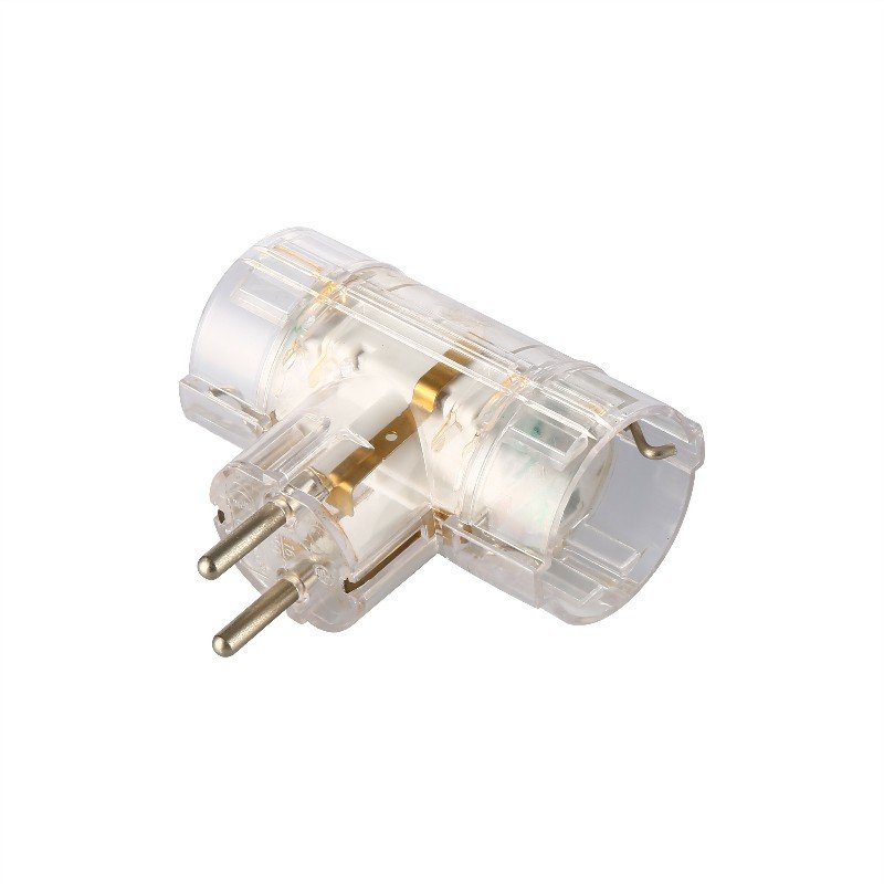 Russia EU power Adapter Socket, triple 1 to 3 Way conversion Plug, T-shaped tee joint adaptor