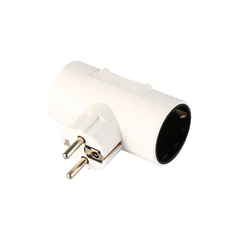 Russia EU power Adapter Socket, triple 1 to 3 Way conversion Plug, T-shaped tee joint adaptor