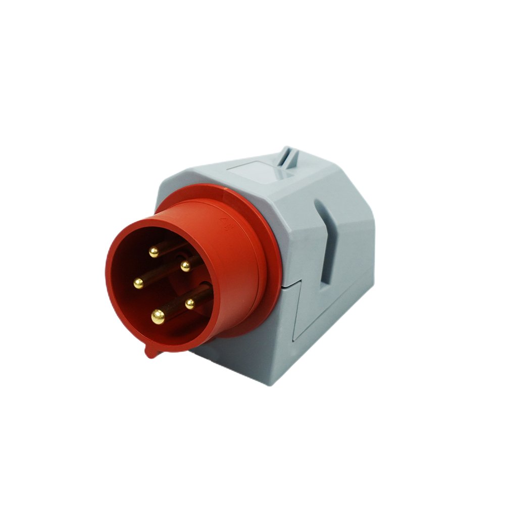 Panel mounted IP44 CEE plug 5 pin