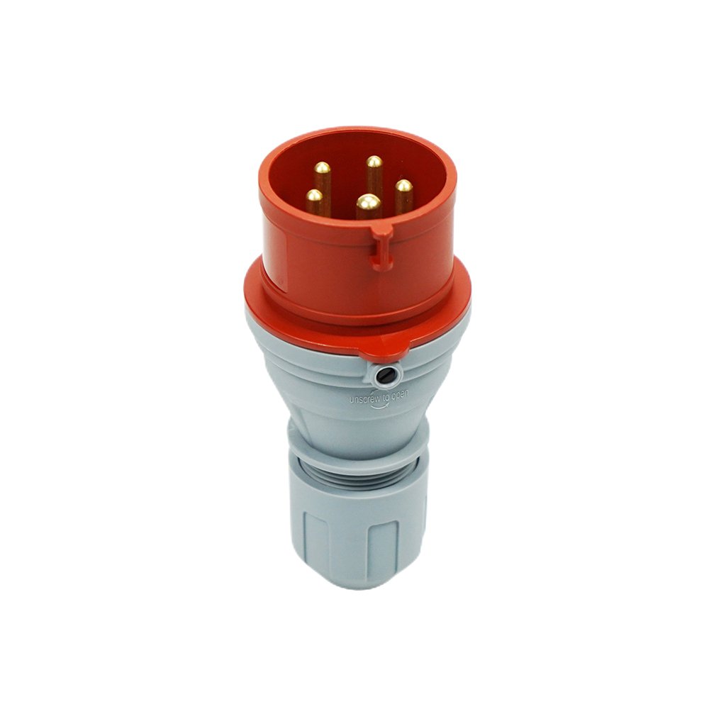 Panel mounted IP44 CEE plug 5 pin
