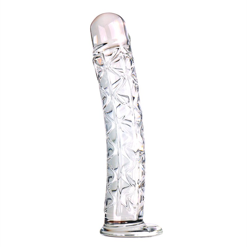 Wholesale Curved Dildo Wand Vaginal Anal Butt Plug Penis G Spot Sex Toys Glass Dildo For Women Male Anal Toys