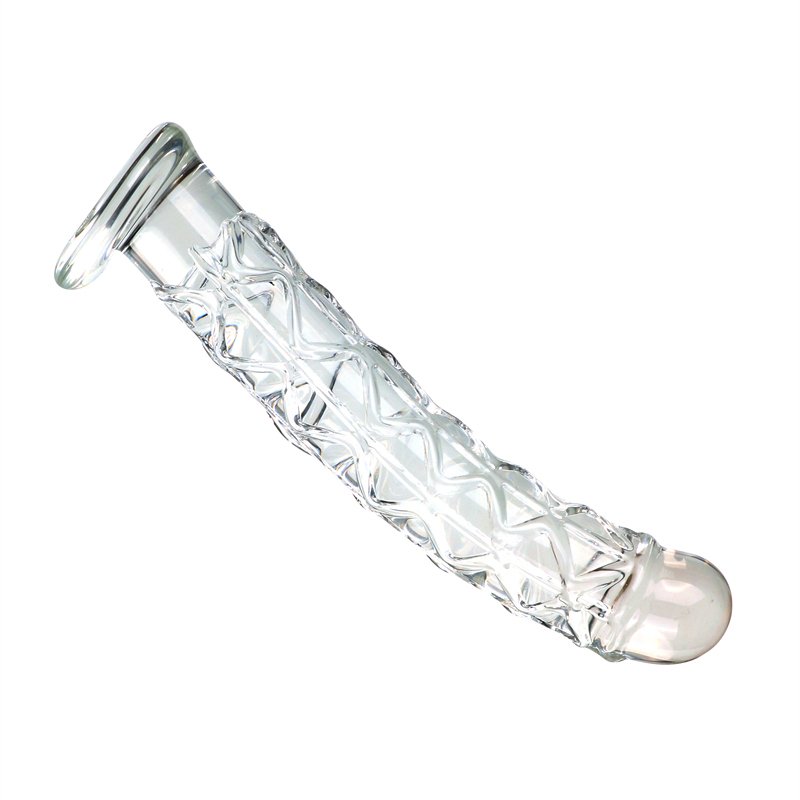 Wholesale Curved Dildo Wand Vaginal Anal Butt Plug Penis G Spot Sex Toys Glass Dildo For Women Male Anal Toys