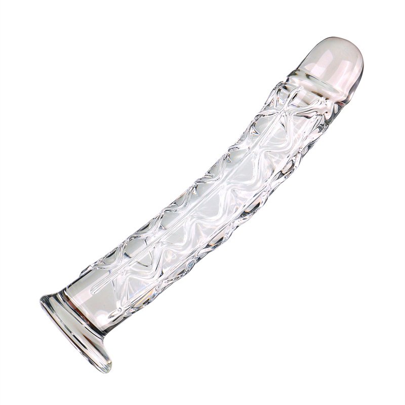 Wholesale Curved Dildo Wand Vaginal Anal Butt Plug Penis G Spot Sex Toys Glass Dildo For Women Male Anal Toys