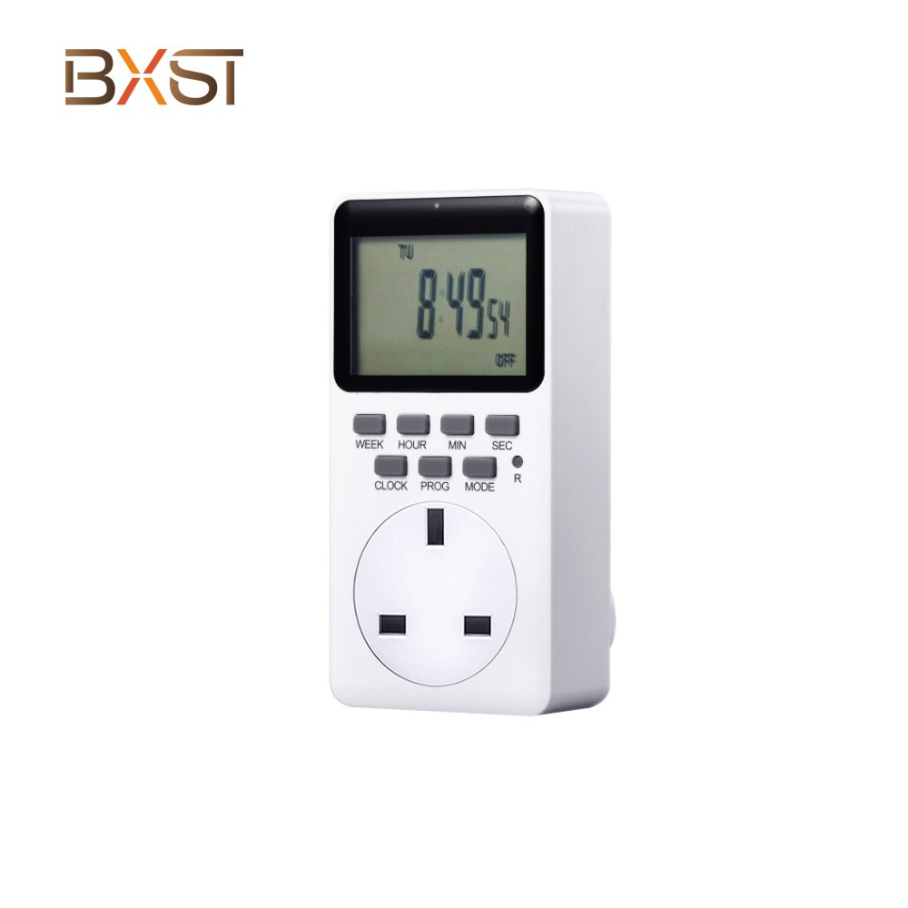 BX-T055 240V Smart Travel Adapter Timer Switch British Standard Digital Timer Plug and Socket