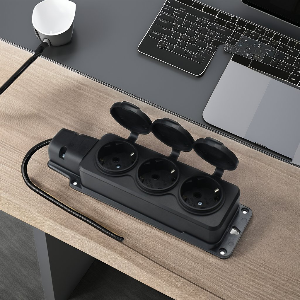 3 Gang Extension EU Standard Power Strips EU Sockets Earthing Waterproof Schuko IP54 3-Pin Plug Male 16A Rated Current 3 Outlets