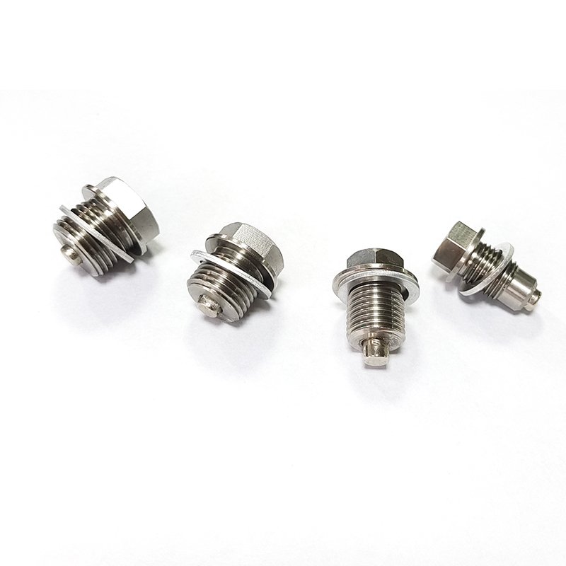 M12 M16 M18 M14 x 1.5 m20 Magnetic Oil Drain Plug Stainless Steel Oil Drain Plug with Copper Washer for Ford GM Hyundai KI