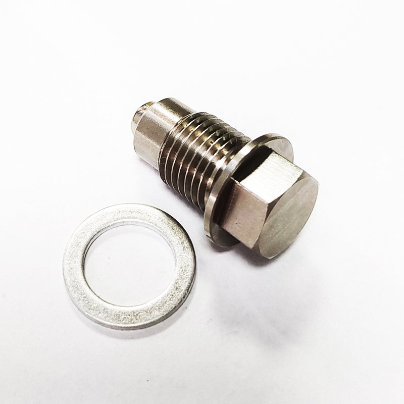 M12 M16 M18 M14 x 1.5 m20 Magnetic Oil Drain Plug Stainless Steel Oil Drain Plug with Copper Washer for Ford GM Hyundai KI