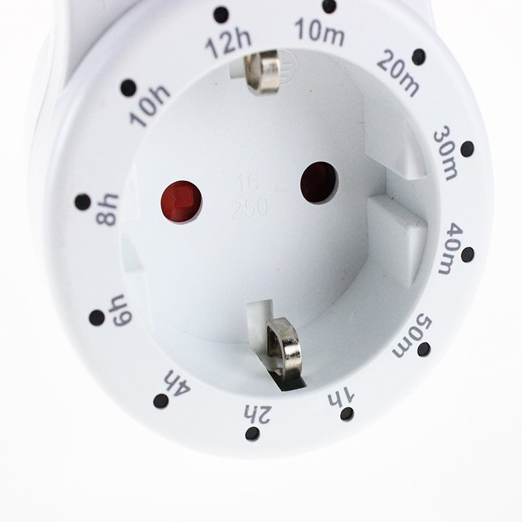 EU 24 Hours Programmable Manual Mechanical Timer Single Outlet Plug Switch Timer Socket