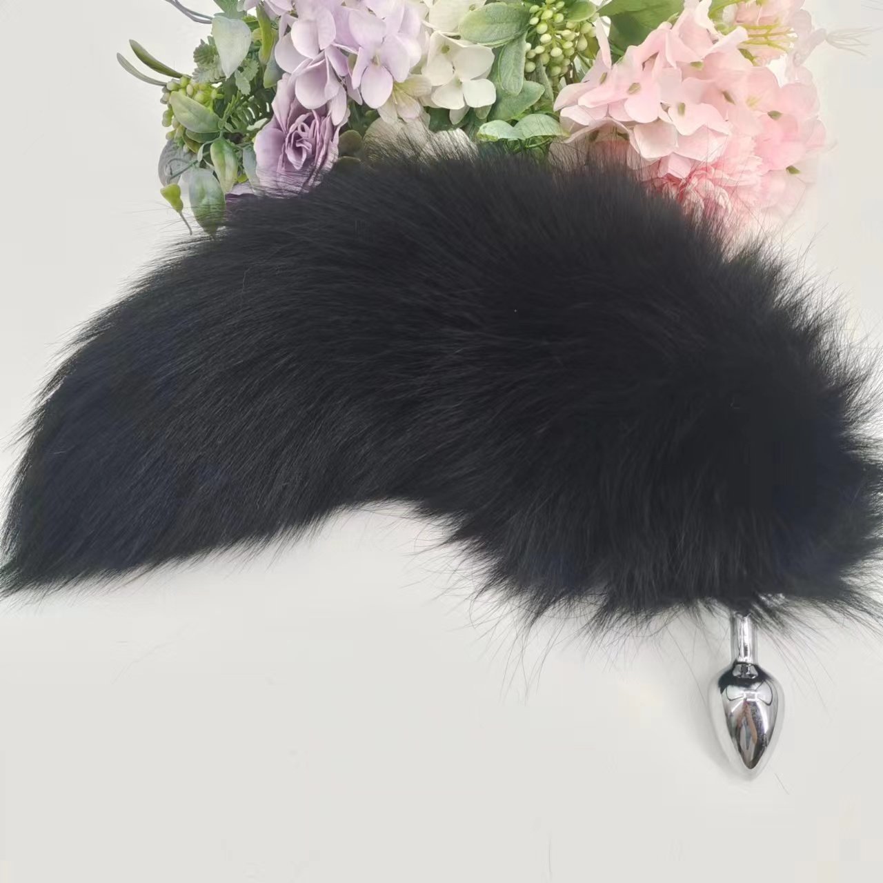 2023Wholesale Real Fox tail 35-40cm fluffy animal hair anal plug tail sex products for men and women