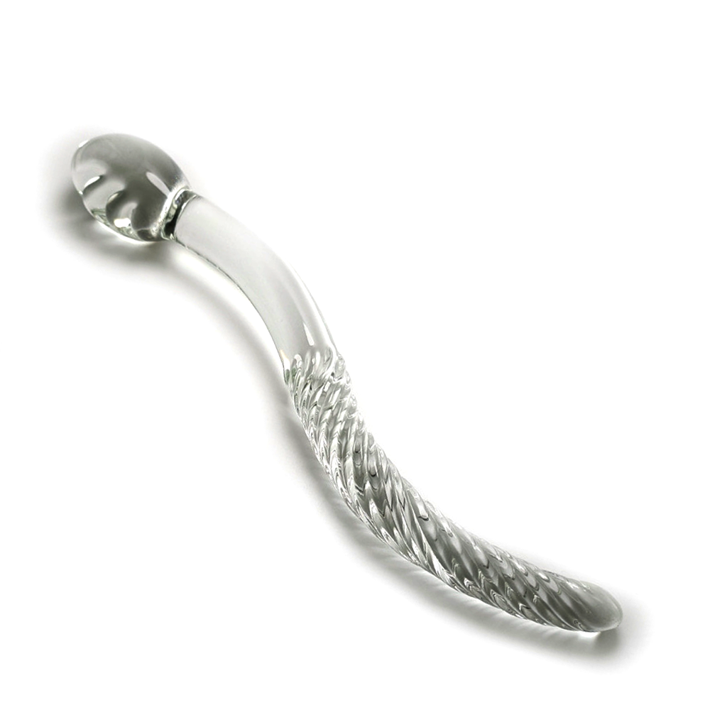 Crystal Glass Dildo Wand Adult Sex Toy Vagina Massage Wand Glass Anal Butt Plug Pleasure Wand for Women