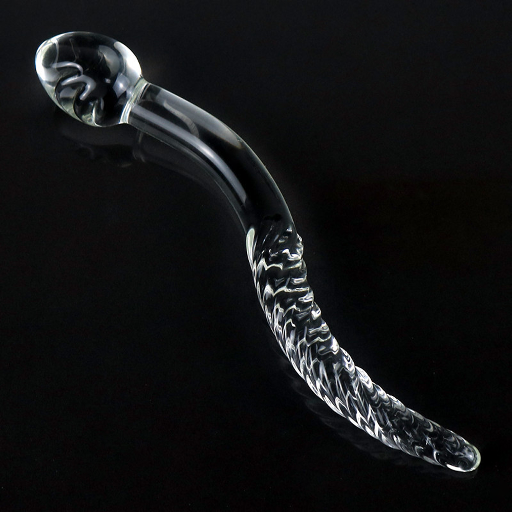 Crystal Glass Dildo Wand Adult Sex Toy Vagina Massage Wand Glass Anal Butt Plug Pleasure Wand for Women