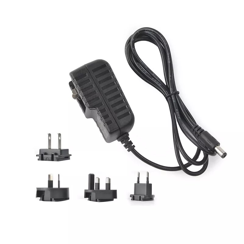 9v 1.5a interchangeable ac plug power adapter