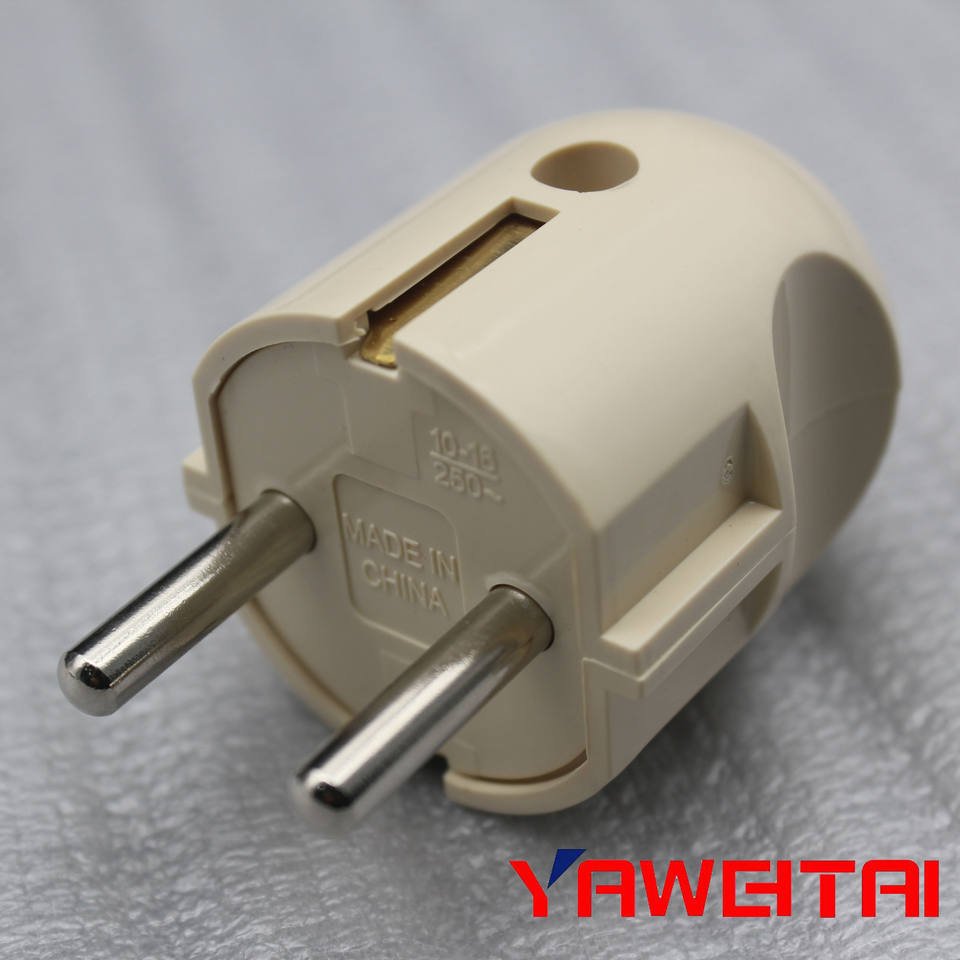 European Power Plug 2 Pin Electric Plug Power Accessories With Earthing