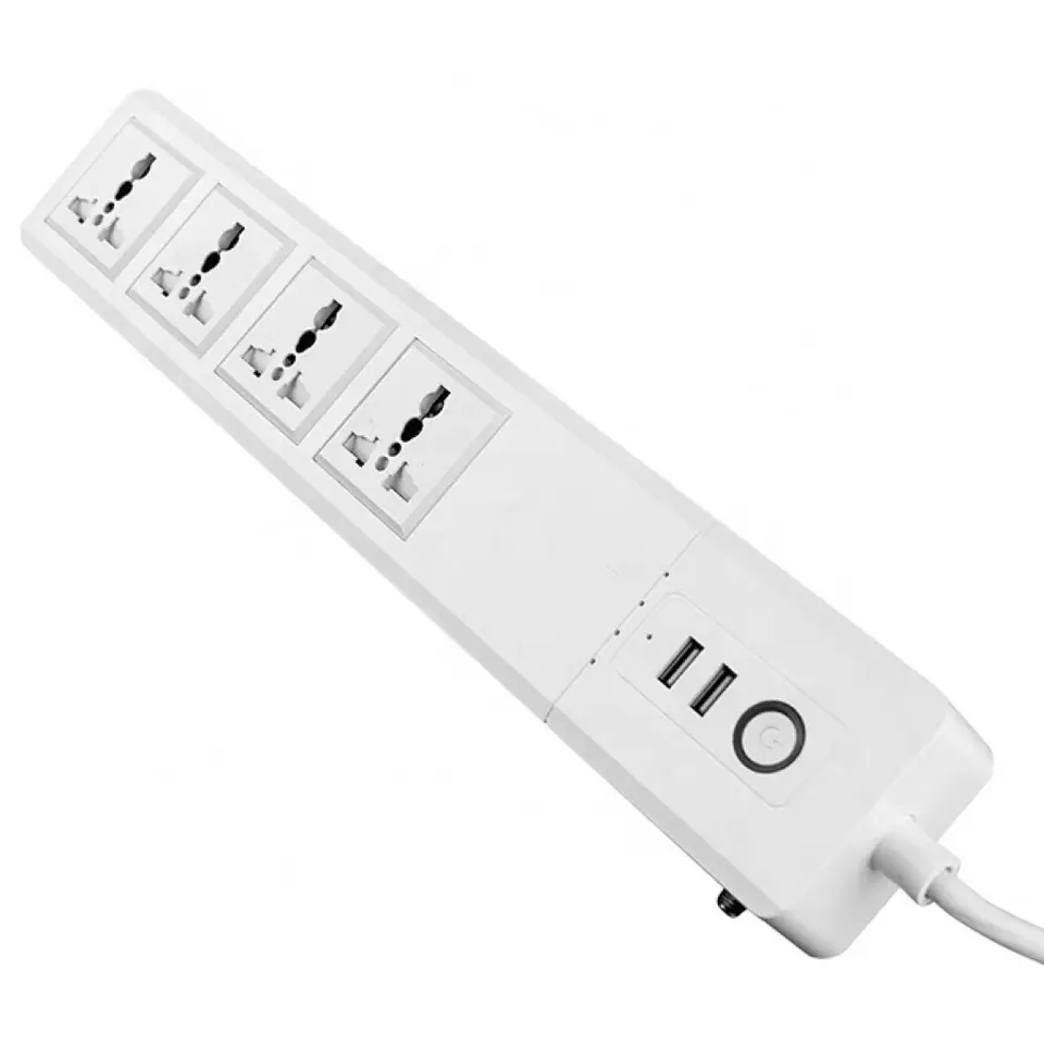 Wifi Smart Power Strip Uk Eu Us Type Power Socket Plug 4 Ac 4 Usb Quick Charging 1.5m Cable Extension Socket Tuya Smart Product