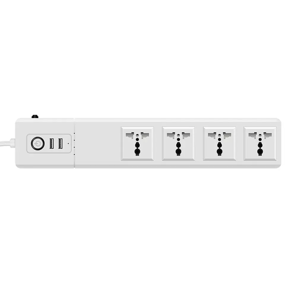 Wifi Smart Power Strip Uk Eu Us Type Power Socket Plug 4 Ac 4 Usb Quick Charging 1.5m Cable Extension Socket Tuya Smart Product