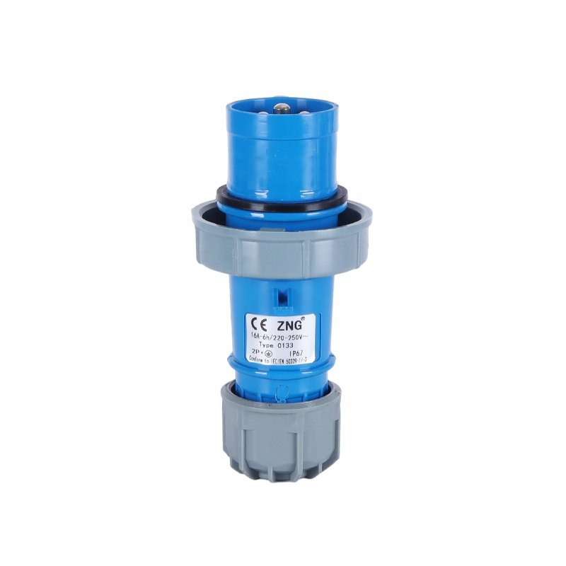 ZNG-0133 IP67 Waterproof 3 Pin 200V/250V 16A Industrial Plug