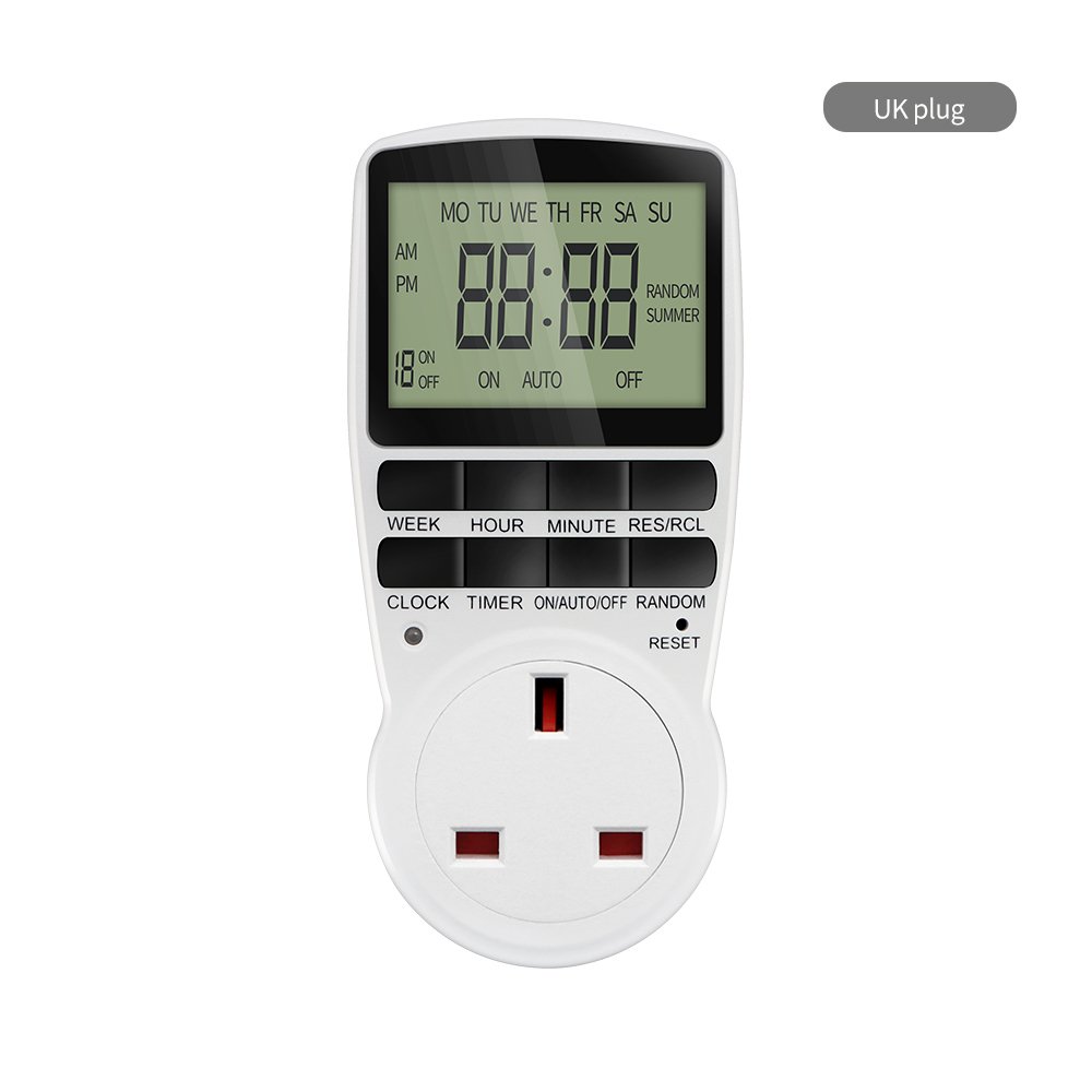 Digital Timer Switch Electronic 12/24 Hour Programmable Timing Socket EU UK US AU FR Plug Outlet Kitchen Appliance Time Control