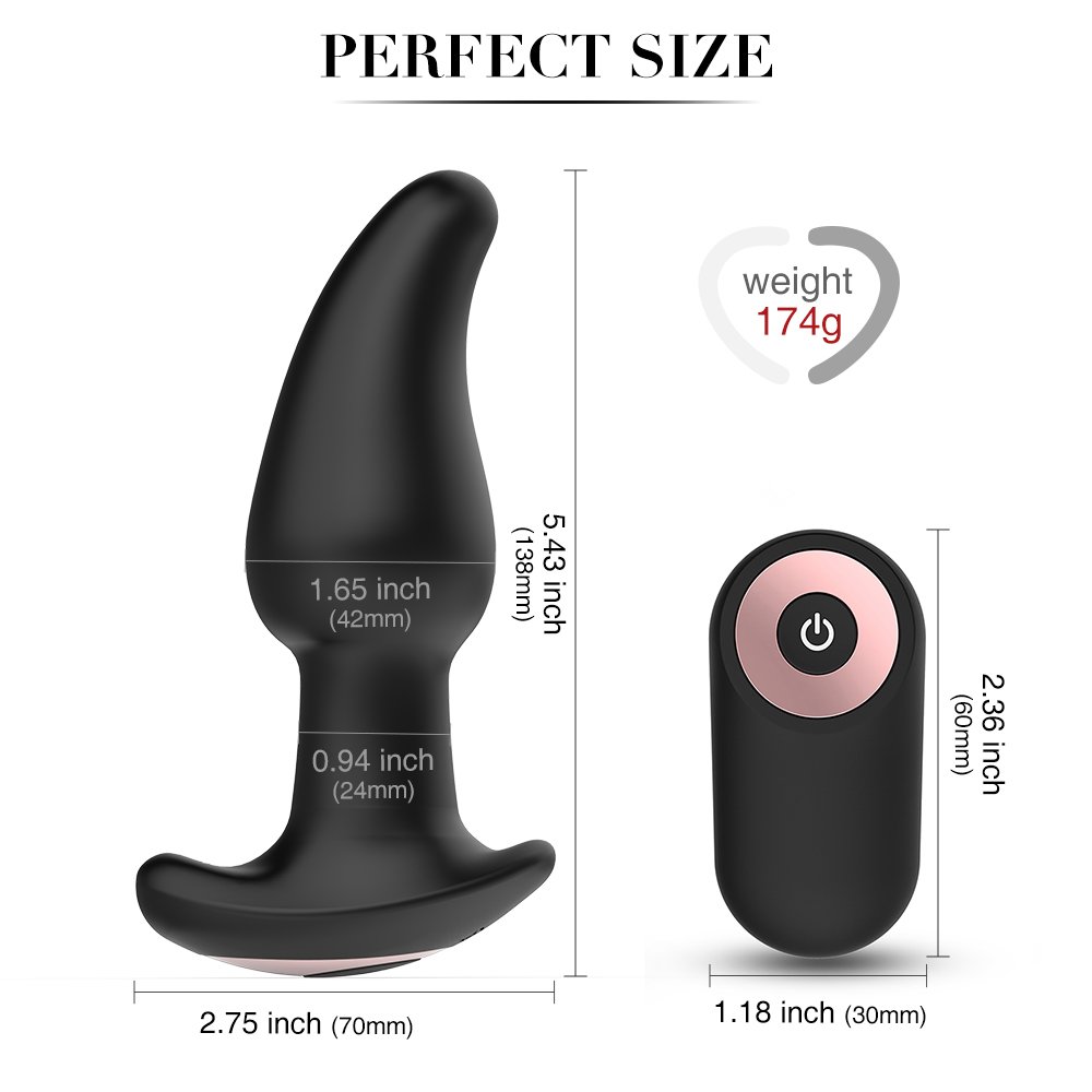 Male Prostate Stimulator Wireless Remote Control Massager Dildo Vibrating Anal Plug Rotating Vibrator