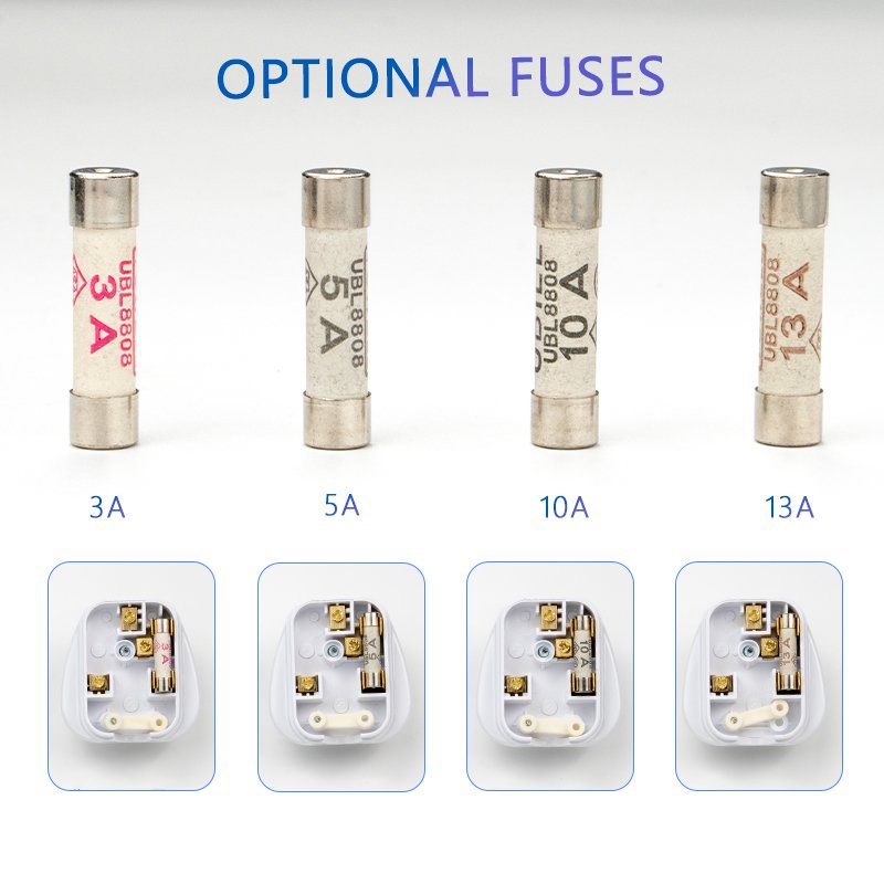 British UK England G Type Electrical Power Cord Cable Extension Lead Assembly Copper BS 3 PIN Plug Top