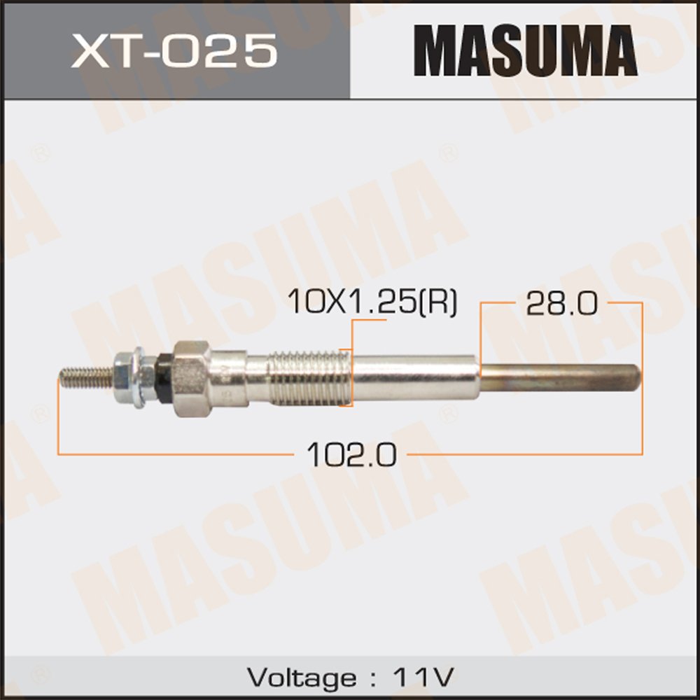 XT-025 MASUMA Auto Systems golden glow plug D17A2 1700cc 19850-64020 19850-64020 for DAIHATSU DELTA WIDE