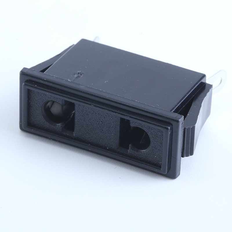 Hot selling black 2PIN copper pin 2-hole charging AC power socket 2-hole power plug