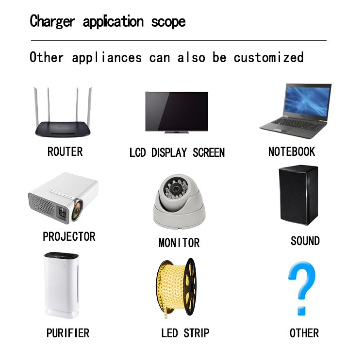 wholesale factory Electronic Products Power Adapter portable professional manufacturer EU UK AU US plug Power Adapter