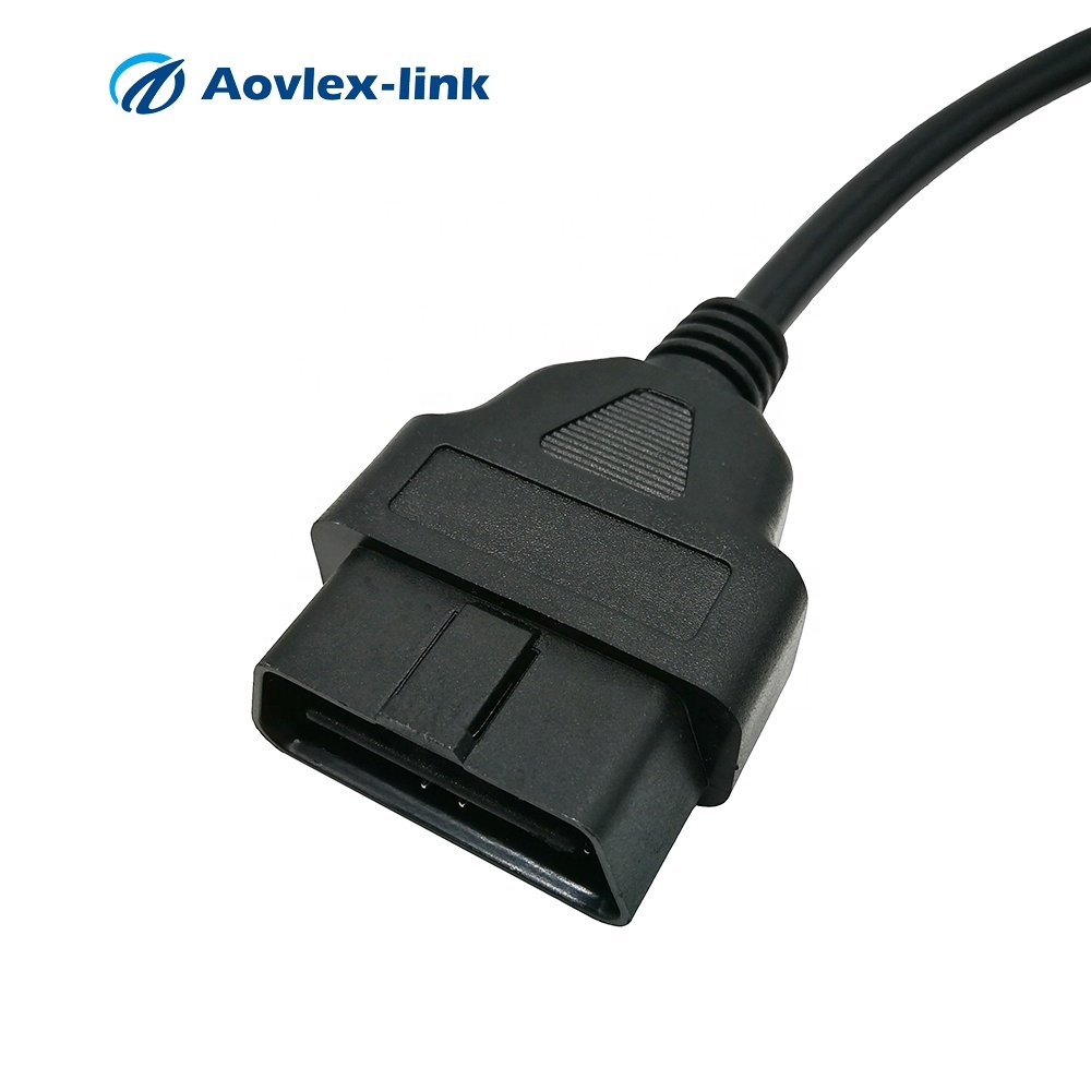 16 Pin J1962 OBD2 OBD-II Male Connector to Open Plug Wire OBD Diagnostic Extension pigtail Cable