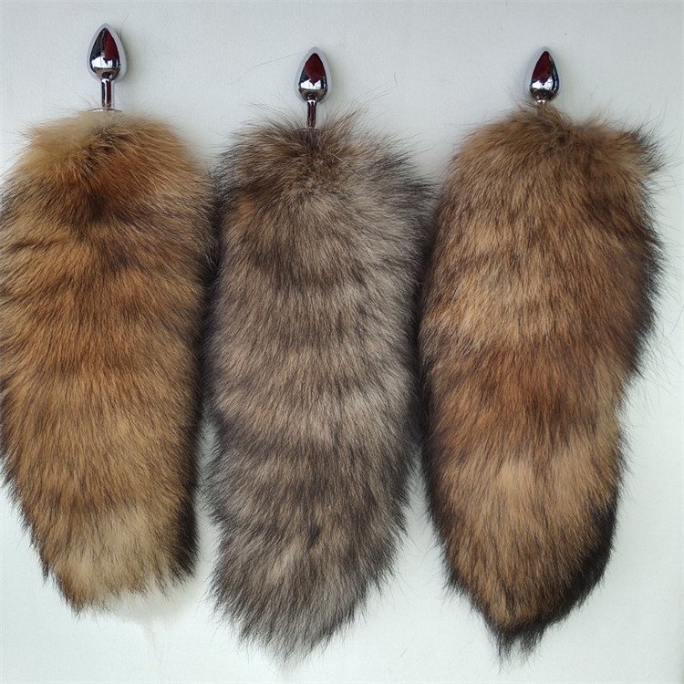 Anal Plug Flush Fox Tail,Anus Smooth Metal small to big Anal Plug for Woman And Men Sexy Butt Plug Adult SM Games Sex Products