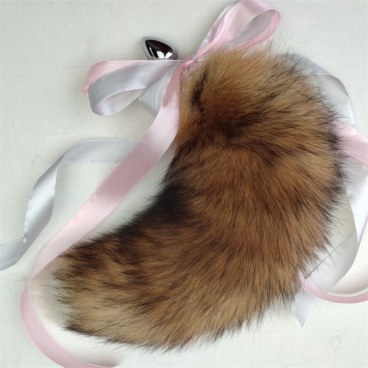 Anal Plug Flush Fox Tail,Anus Smooth Metal small to big Anal Plug for Woman And Men Sexy Butt Plug Adult SM Games Sex Products