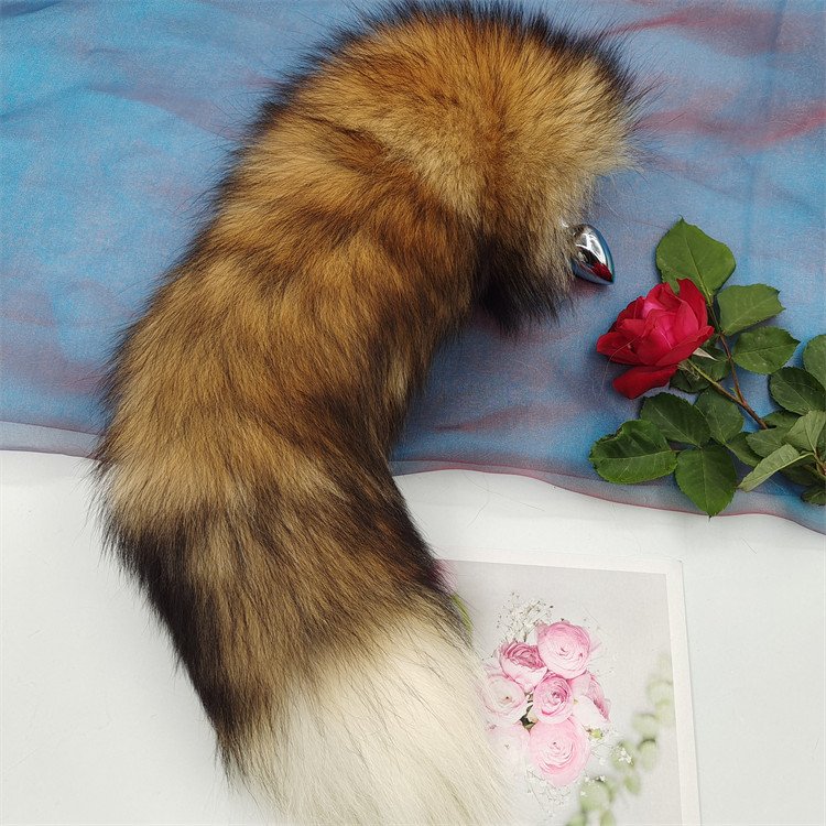 Anal Plug Flush Fox Tail,Anus Smooth Metal small to big Anal Plug for Woman And Men Sexy Butt Plug Adult SM Games Sex Products