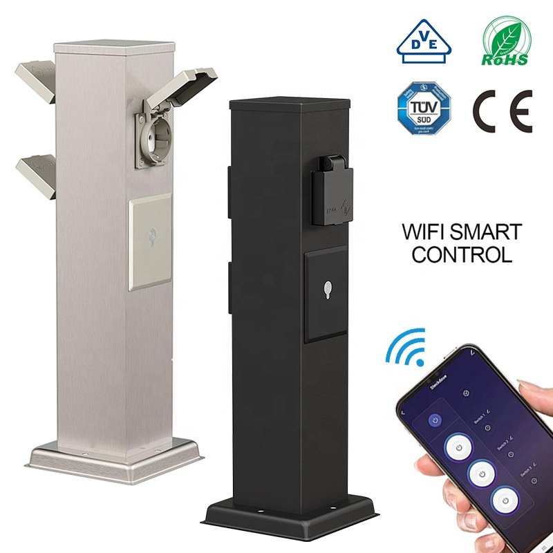 Best Selling Stainless Steel Electrical Smart Wifi Plug Ip44 Outdoor Waterproof Germany Garden Socket
