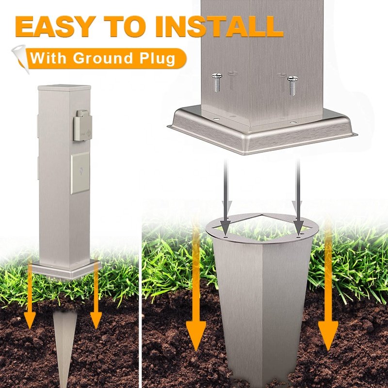 Best Selling Stainless Steel Electrical Smart Wifi Plug Ip44 Outdoor Waterproof Germany Garden Socket