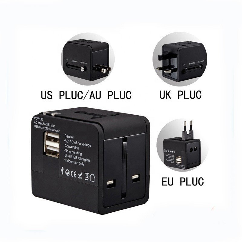 cantell universal adapter Type C travel charger usb adaptor EU AUS UK US plug socket