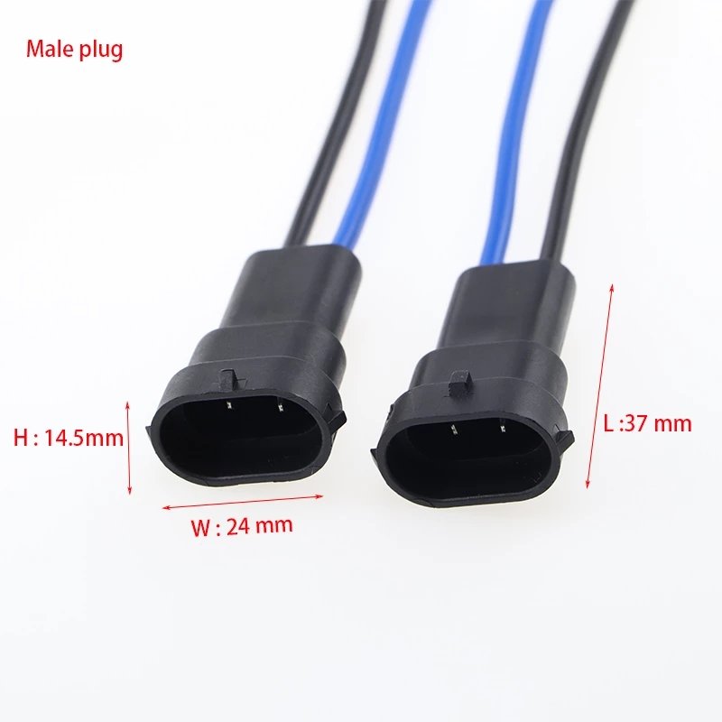 H8 H11 Headlight Fog Light Connector Socket Plug Male Female With Cable Ceramics For Car Bulb Adapter Wiring Harness Accessories