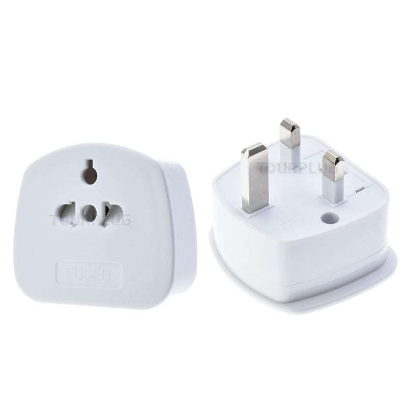 Newest type G plug UK universal travel adapter 13A white US CN EU AU to UK travel conversion