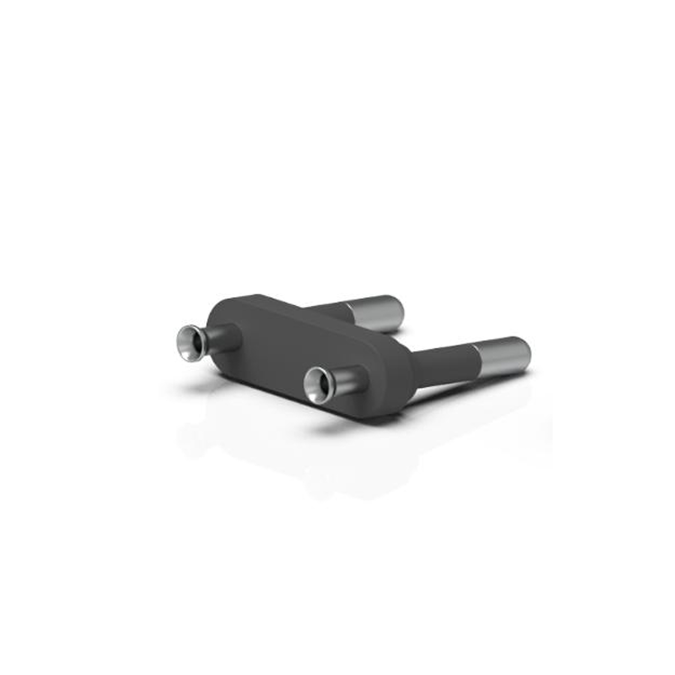 PBT Plastic Italian 16A Plug 250V 2 Round pin Pin bridge Industrial Copper Accessories Plug