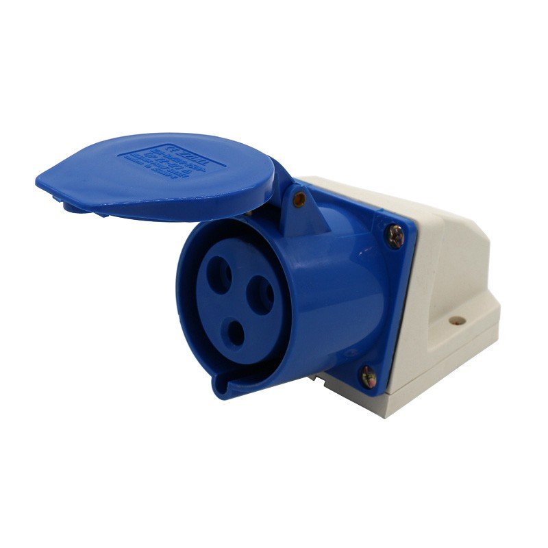 ZZ323 2P+E 220V 32A IP44 concealed Three hole three core industrial plug socket