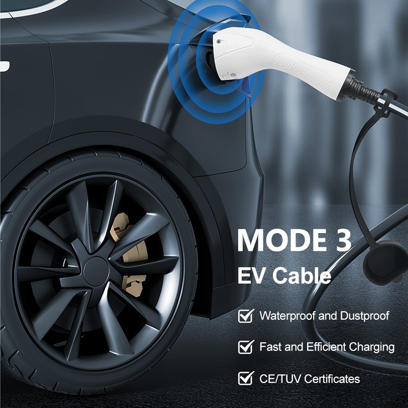 OEM /ODM Customized 16A 32A 11kw 22kw Three Phase Type2 Plug AC EV Charging Cable Type 2 EV Connector