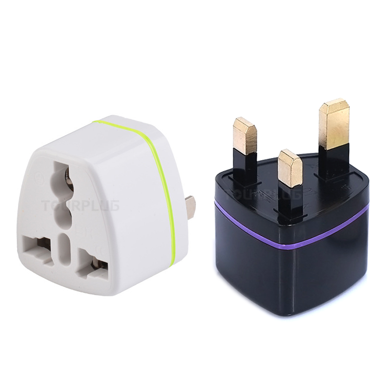 High quality HK-7 UK plug universal travel Multi-function Conversion Plug US AU EU UK to UK 13A black white Three Pin Plug